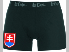 Slovakia, Slovensko - Slovenský znak čierne trenírky BOXER s tlačeným logom, top kvalita 95%bavlna 5%elastan